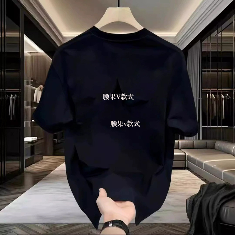 ヘビーウェイトピュアコットン半袖Tシャツメンズルーズ夏香港スタイルトレンディな五分袖学生カップルトップスTシャツ|undefined