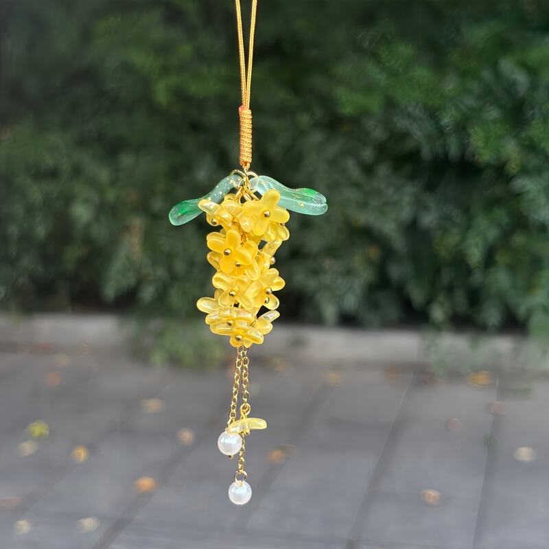 新款桂花手机绳流苏小清新包包挂坠时尚百搭挂绳设计感小众车载cc|undefined