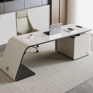 Italian Light Luxury Minimalist Desk Living Room Large Long Boss Desk Corner Solid Wood Desk Designer Computer Desk