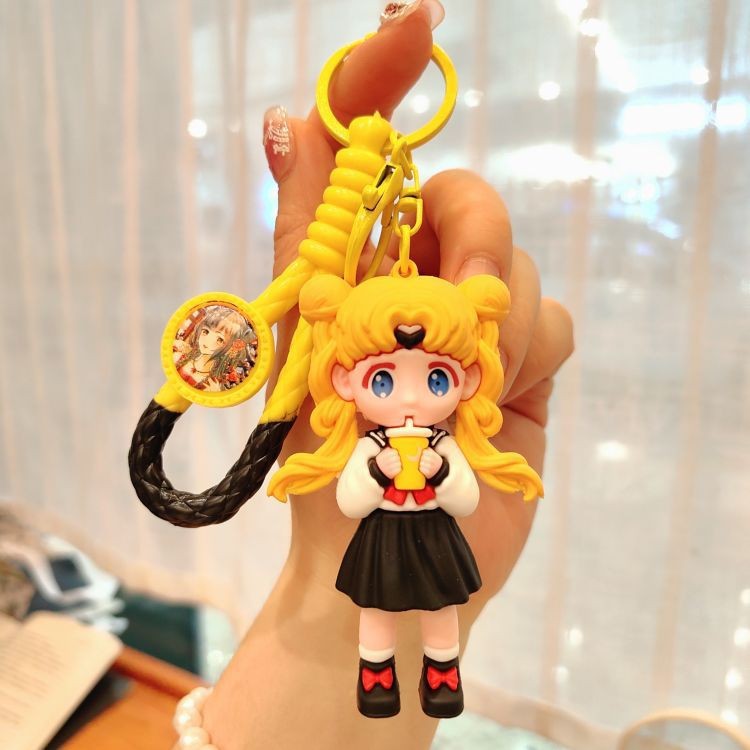 Dibujos animados pvc serie de anime llavero juego de marea muñeca llavero de coche bolsa colgante máquina de garra regalo al por mayor