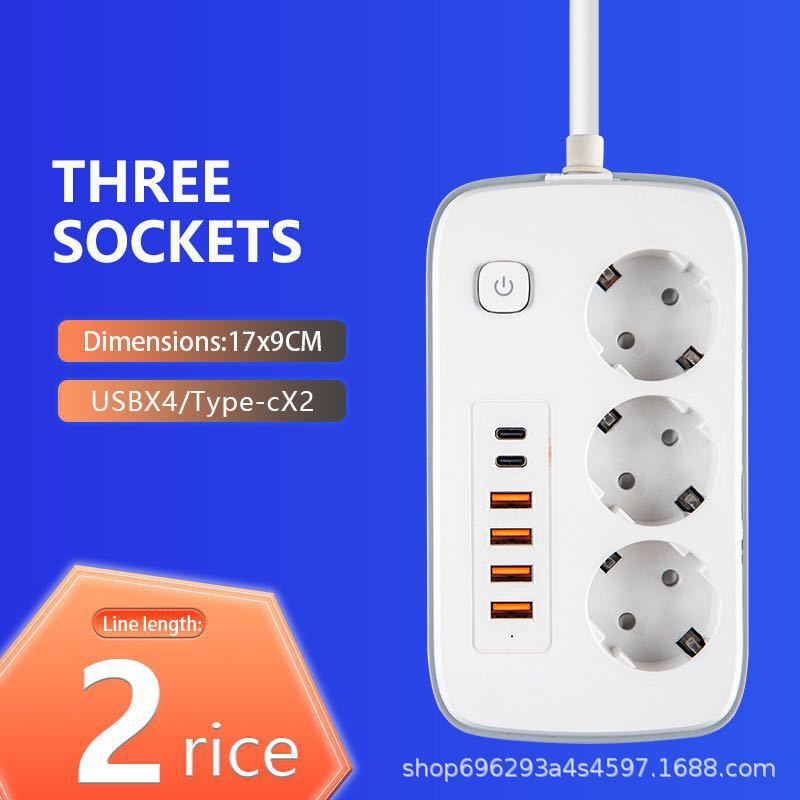 6USB 5USB + 1PD TYPE-C Carga estándar europeo regulación europea Amazon enchufe aprobado