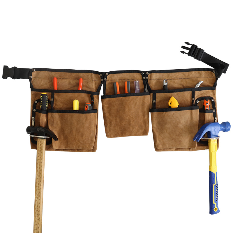 Amazon electricista encerado bolsa de lona kit de cintura almacenamiento portátil mantenimiento bolsa de herramientas resistente al desgaste delantal multifuncional