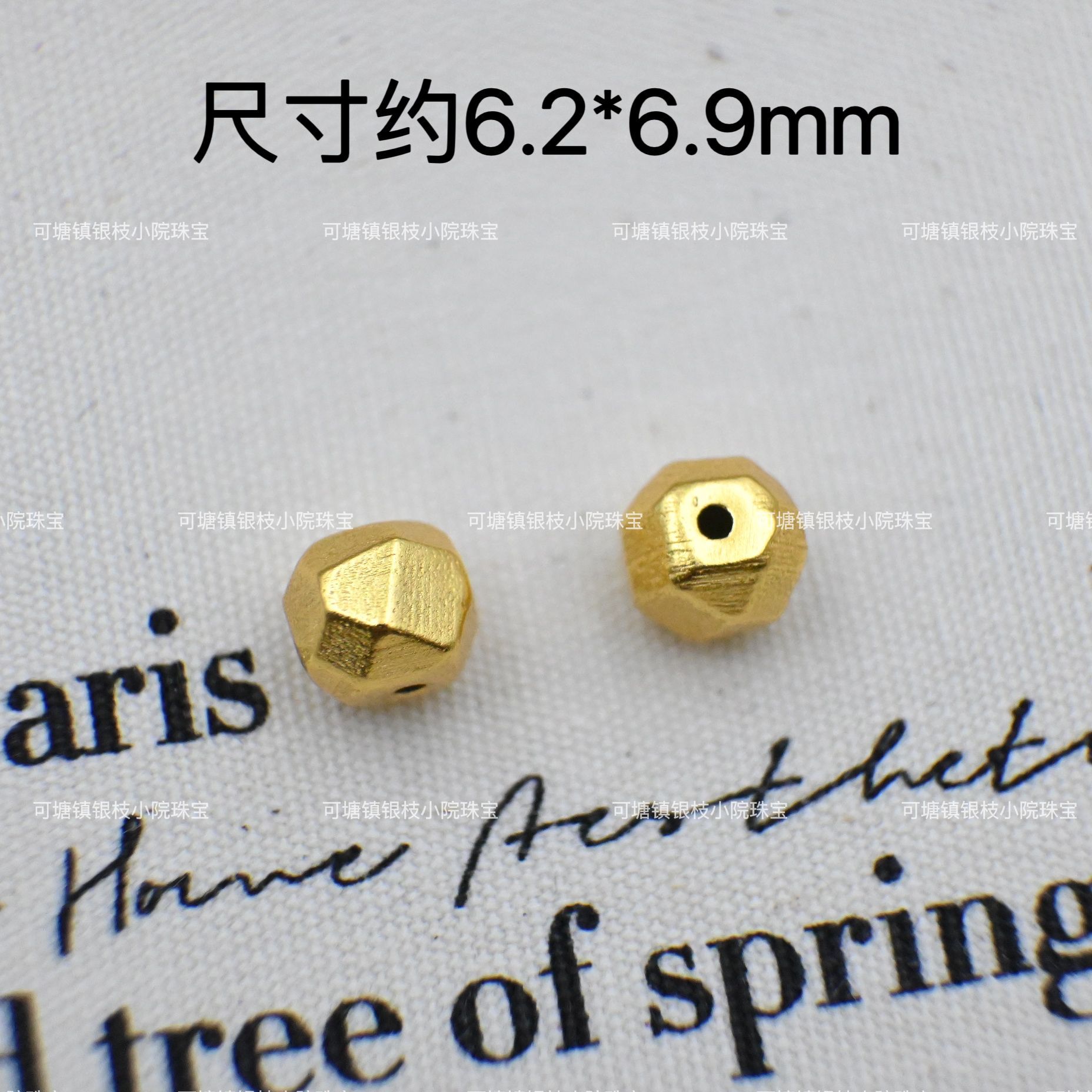 S925 Silver Ancient Fa Gold Love Gourd Through Hole DIY Accessories Bead Running Ring Bracelet Necklace Pendant Beaded Accessories