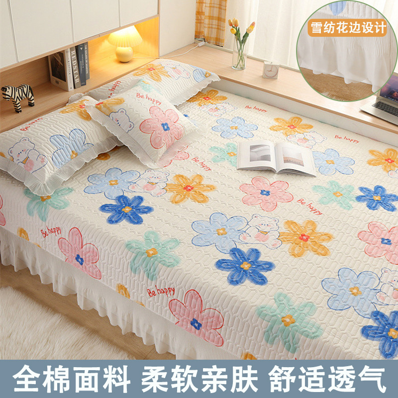 2025 nuevo juego de tres piezas de cubierta de cama 2023 nuevo estilo de cubierta de cama de algodón tatami sábana especial cubierta de kang universal para todas las estaciones