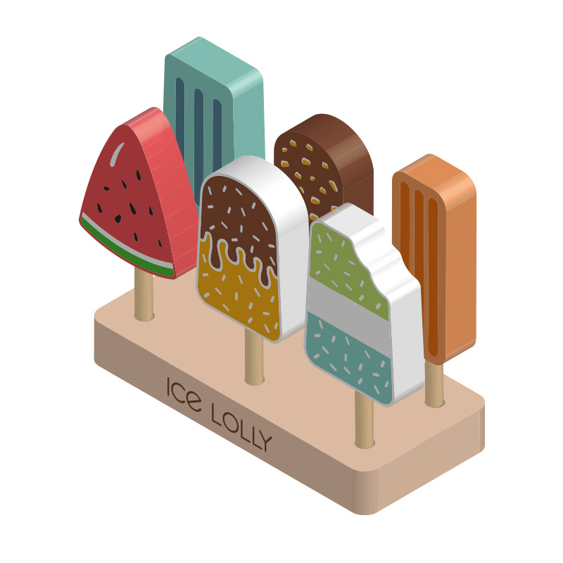 De los niños de madera simulación diversión helado paleta bloques construcción casa juego cocina bebé juego juguetes al por mayor