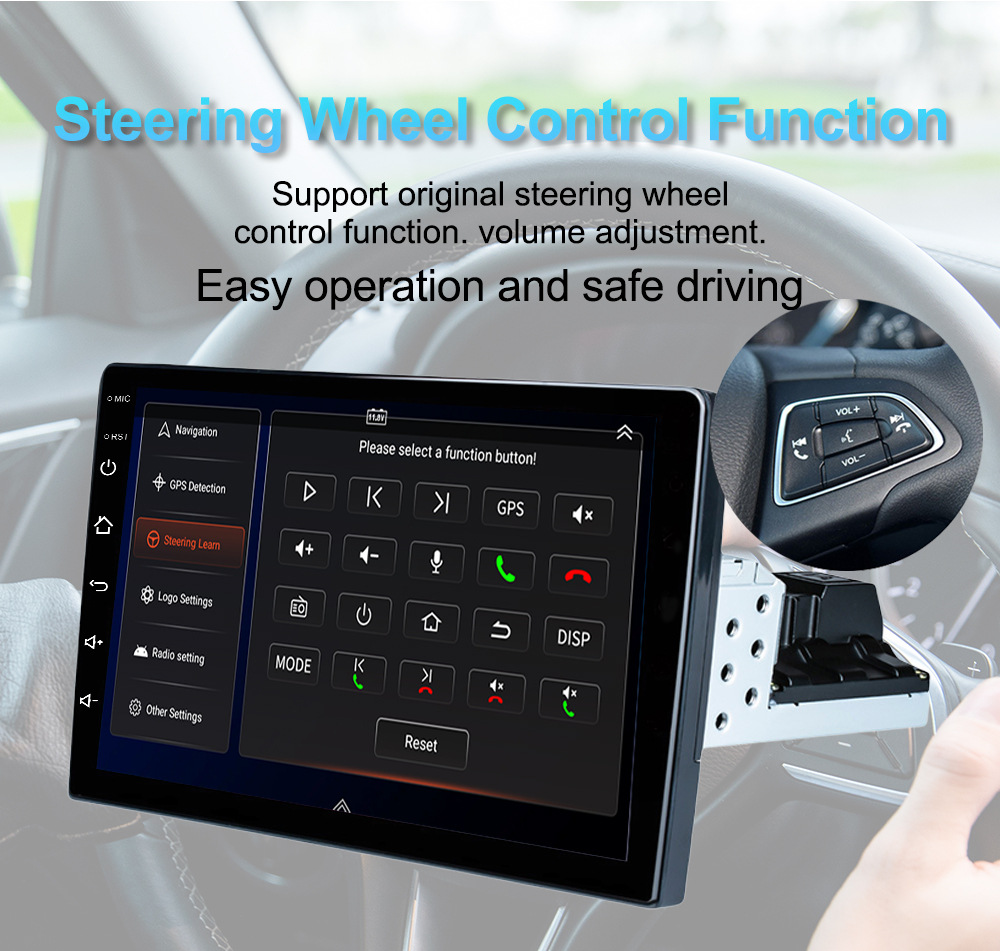 10inch Car Navigation Supports Carplay Built-In Wifi Supports Ahd Input Android Universal Car Display