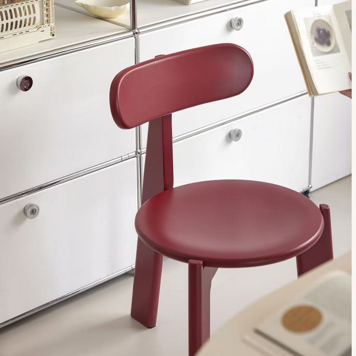 Slow Dining Chair, Second-Hand Solid Wood Backrest Chair, New Designer Dopamine Stool, Home Small Apartment Dining Chair