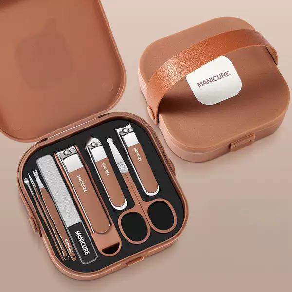 Anti-splash portable nail clippers, nail scissors, manicure tools, stainless steel tweezers, simple design