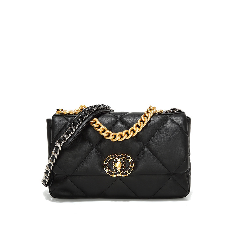 Women's Single Shoulder Crossbody Bag, Elegant Quilted Chain Bag_voghion.com