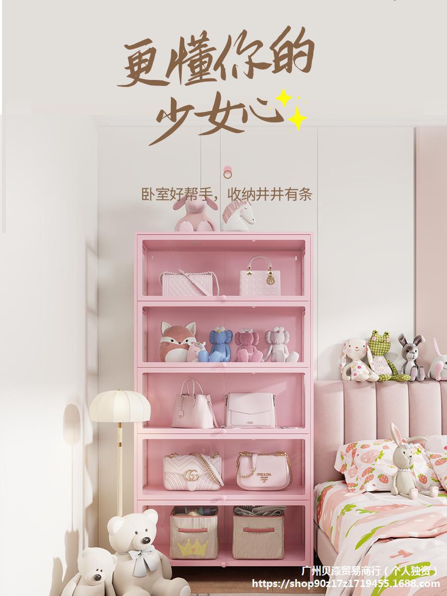 手办柜积木陈列柜乐高展示柜防尘包包收纳柜透明带灯展示架垒德株