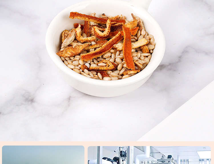 Chen Pi Ginger Rice Tea (Citrus reticulata) — Roasted Herbal Tea, 250g Jar in use