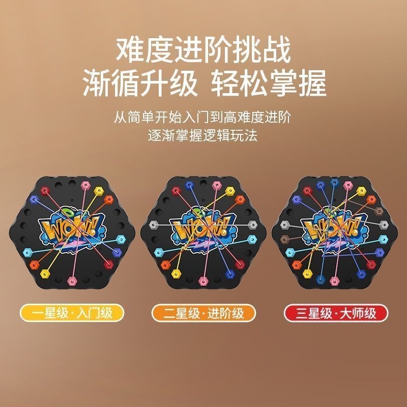 クロスボーダーロープ解きチャレンジ、子供向けパズル、論理的思考チャレンジ、ボードゲーム、集中力トレーニング、親子インタラクティブゲーム|undefined
