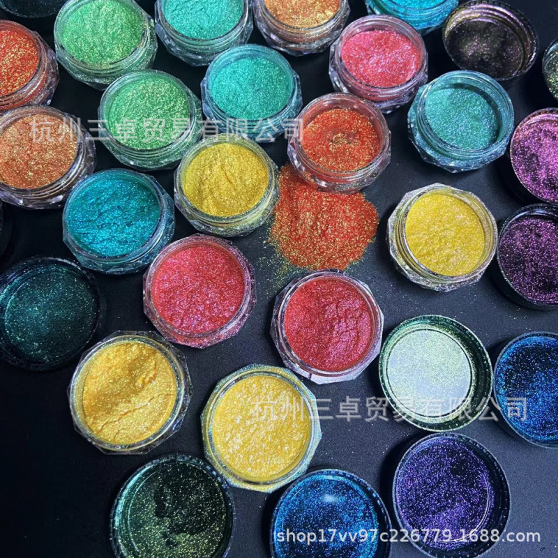 Color Chameleon Glitter Mica Pigment Powder Epoxy Dye DIY Nail Art Paint Pigment