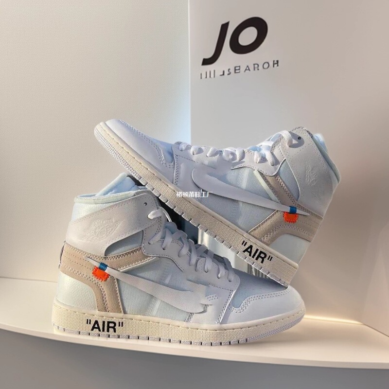Cross-Border Aj1 Off High-Top Basketball Shoes Black Friday Collaboration Trendy Sports Shoes Non-Slip Wear-Resistant Training Shoes