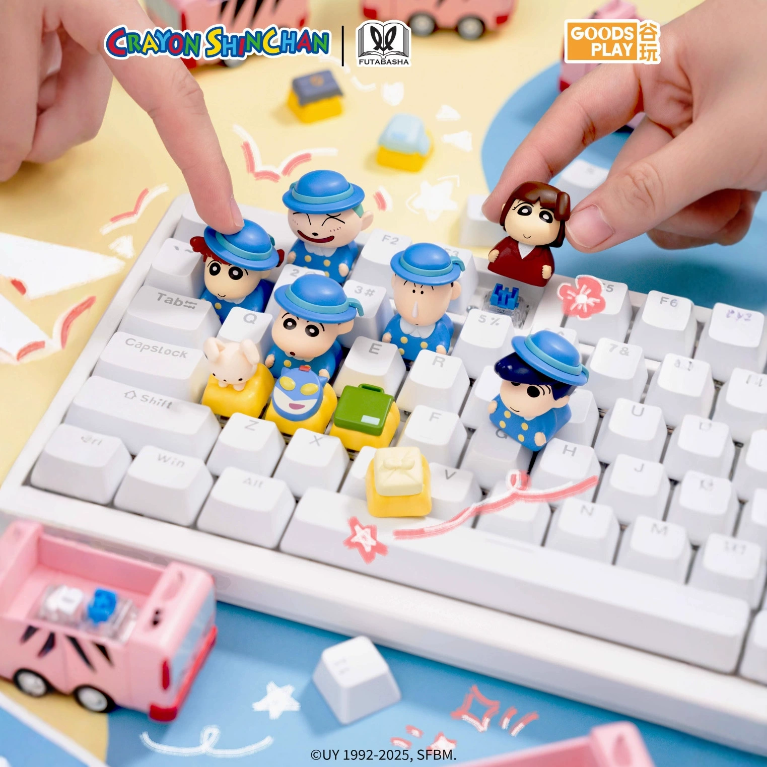 GOODSPLAY Crayon Shin-chan трёхмерная серия клавишных крышек, динамический автобус, blind box SC-LTJM-01