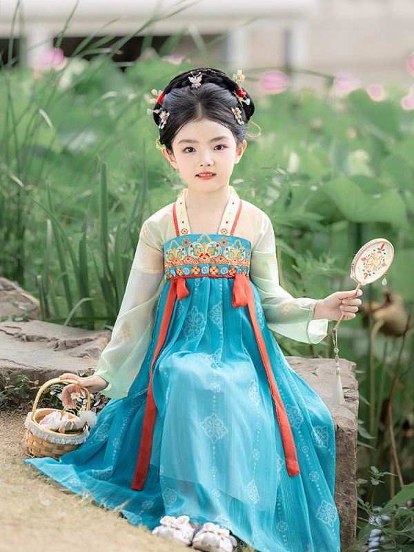 汉服女童秋款儿童古风超仙襦裙中国风2025新款春秋女款古装连衣裙|undefined