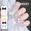 Cute three dimensional accessory for manicure with bow, Japanese bow tie for finger, decorations, simple and elegant design, wholesale