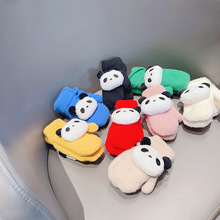 2023新款宝宝卡通熊猫可爱保暖包指韩国儿童手套冬季针织学生手套