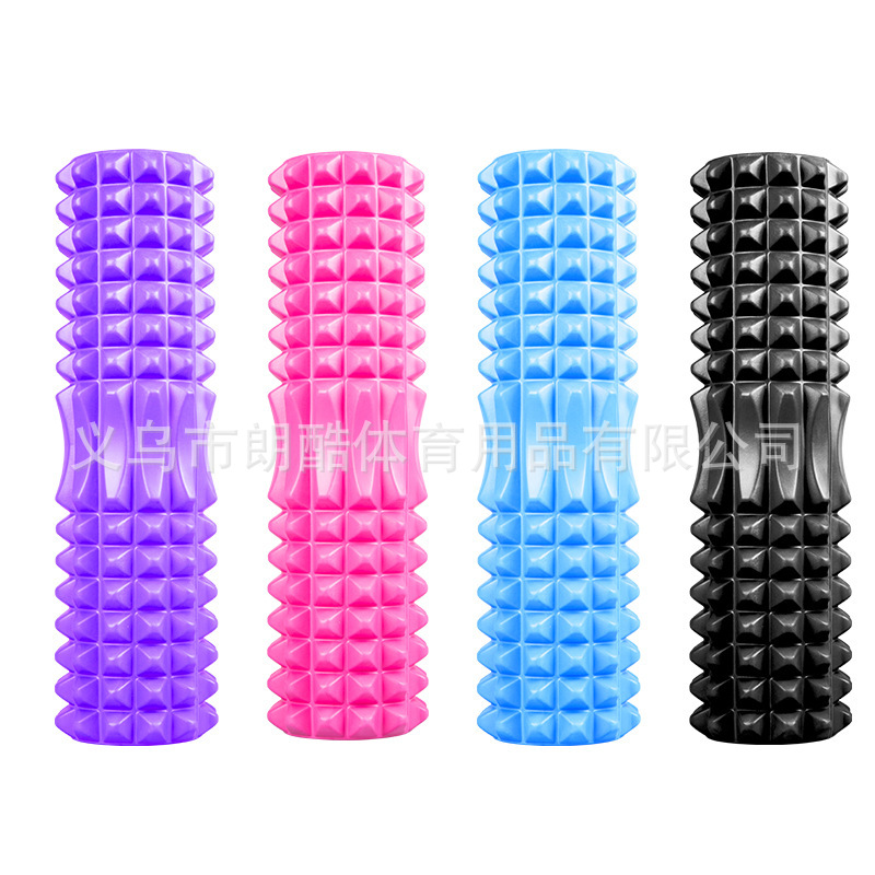Rodillo de eje de espuma de yoga columna de yoga palo de dientes de lobo rodillo de relajación muscular que forma masajeador de pantorrilla Suministros de Fitness