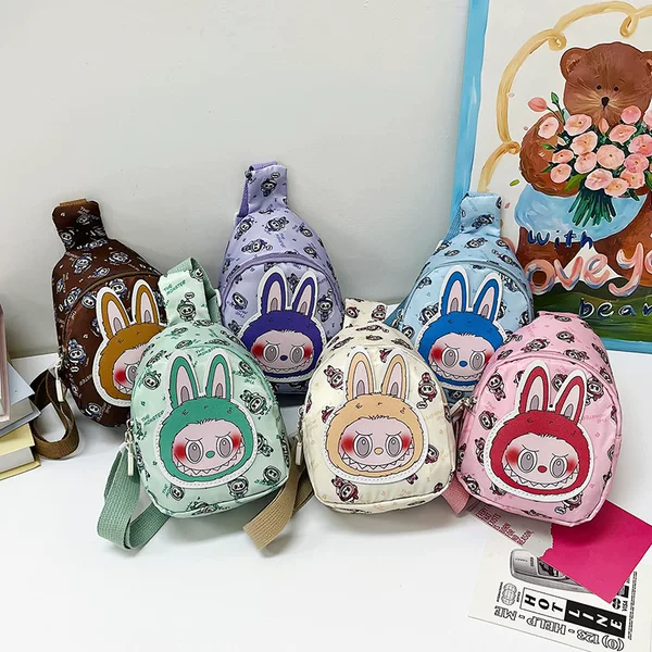 New Cartoon Children's Chest Bag Cute Kindergarten Schoolbag Fashion Boys and Girls Crossbody Bag Travel Shoulder Bag Trend