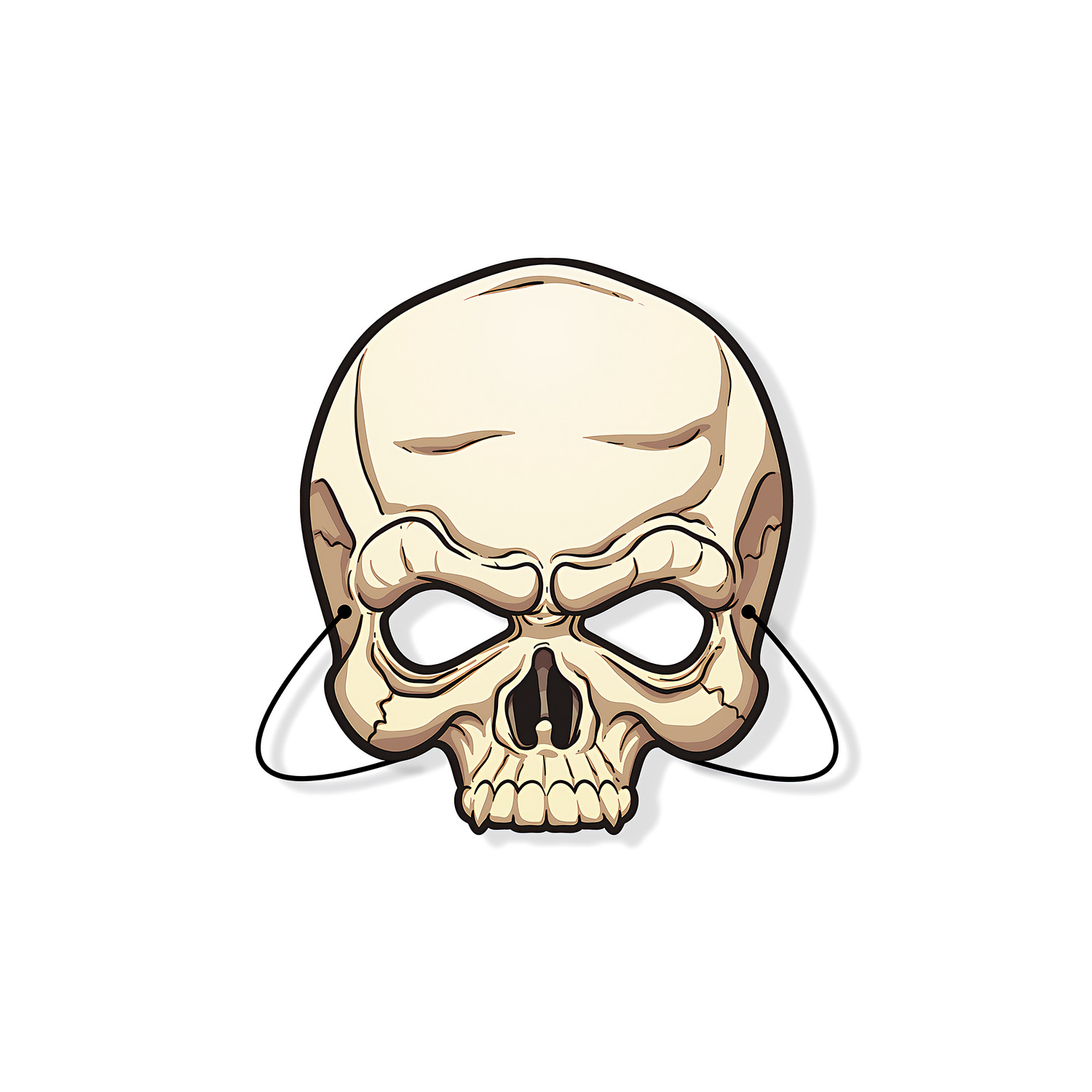 Halloween blanco máscara de cartón kindergarten hecho a mano DIY material creativo dibujos animados niños mascarada apoyos