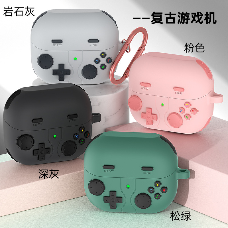 Suitable for Samsung Buds3Fepro Earphone Case, Retro Game Console Budslive/Buds2 Bluetooth Protective Case, Soft
