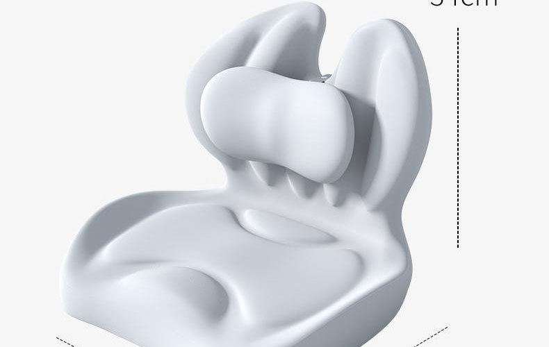 Cross-border New Memory Foam Cushion Ass Cushion Chair Cushion Waist Integrated Waist Protection Backrest Cushion Sedentary