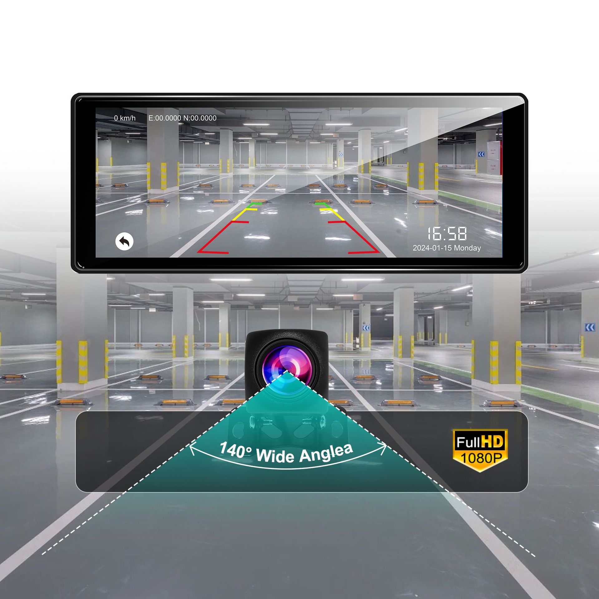 10.26inch Carplay Portable Screen Smart Car Navigation Player Hd Reversing Image Car Recorder