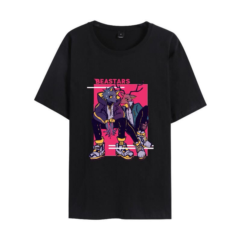 New Cross-border Animation Animal Rhapsody Peripheral Printed Men's and Women's Loose Casual Short-sleeved Shirt Couple's T-shirt New Cross-border Animation Animal Rhapsody Peripheral Printed Men's and Women's Loose Casual Short-sleeved Shirt Couple's T-shirt