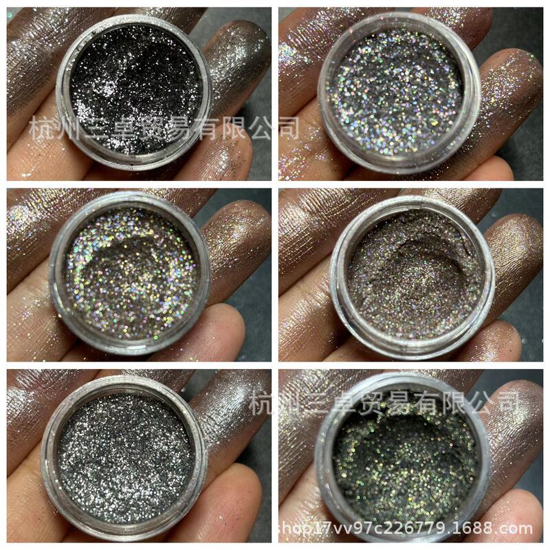 Black Grey Brown Diamond Mica Powder Epoxy Nail Art Body Makeup Pigment Powder DIY Crafts