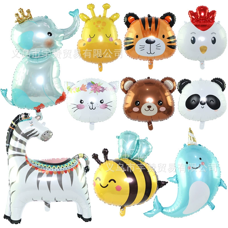 Милый воздушный шар мультфильм zebra новая коллекция городской стиль слон панда