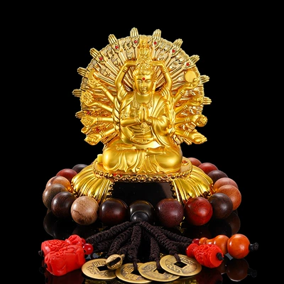 Car ornaments, Car solar wheel car - 10613cm-solar-thousand-hands-guanyin-generations-rich
