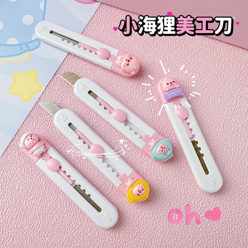 ins cute utility knife cartoon small mini portable paper knife express unboxing artifact knife girl heart