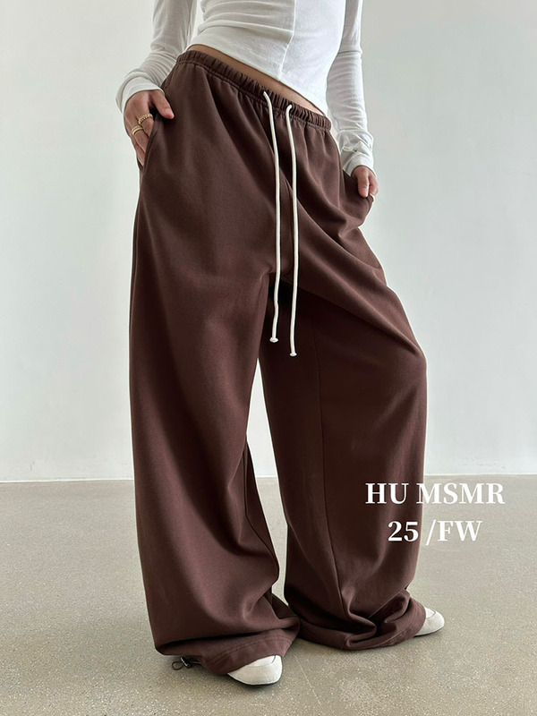 广州十三行HUMSMR秋款上新抽绳阔腿宽松百搭休闲裤C1033|undefined