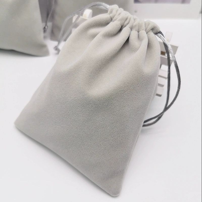 14*16CM спот поставка серый оленьий бархатный мешок мобильный источник питания бархатный мешок теплая ручная сумка