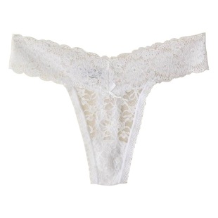 European and American large size sexy lace underwear women's seamless transparent T pants sexy temptation sexy ladies thong wholesale