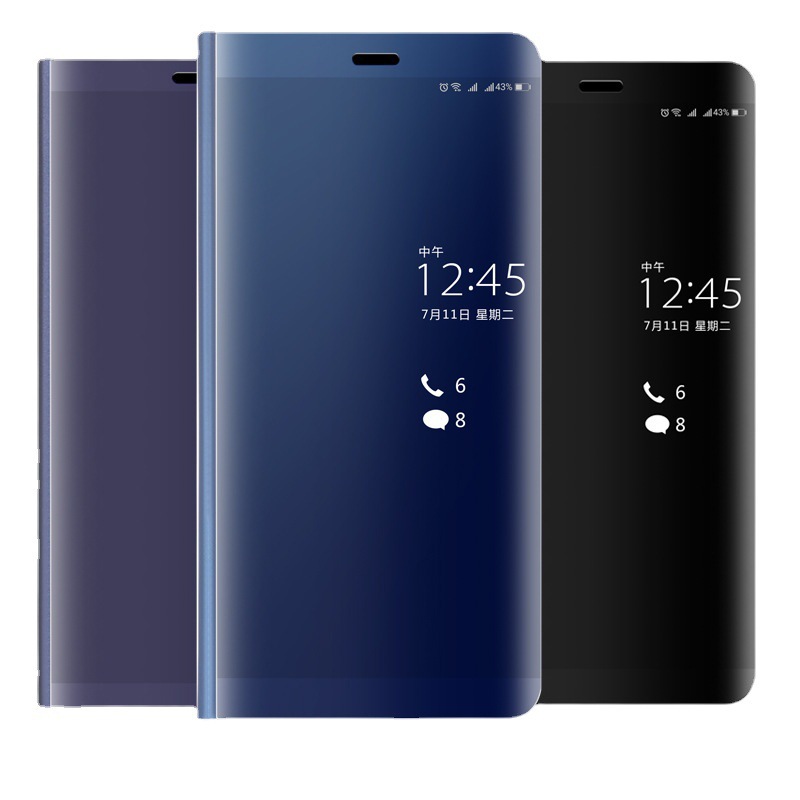 华为P40Pro手机壳Nova9支架翻盖适用P30荣耀50镜面Mate40智能皮套