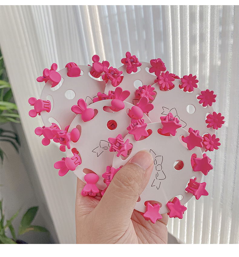 15g Weight Hair Claws Hair Accessories Type 1 Set Quantity Simple Style Star Heart Shape Plastic Hair Claws