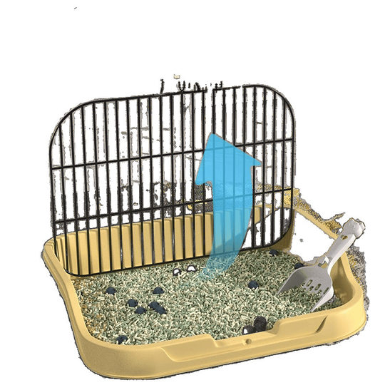 Dog Fixed-Point Fence Toilet, Heightened Anti-Splash Urine and Anti-Trampling Flat Teddy Dog ​​Litter Box, Dog Universal Toilet Supplies