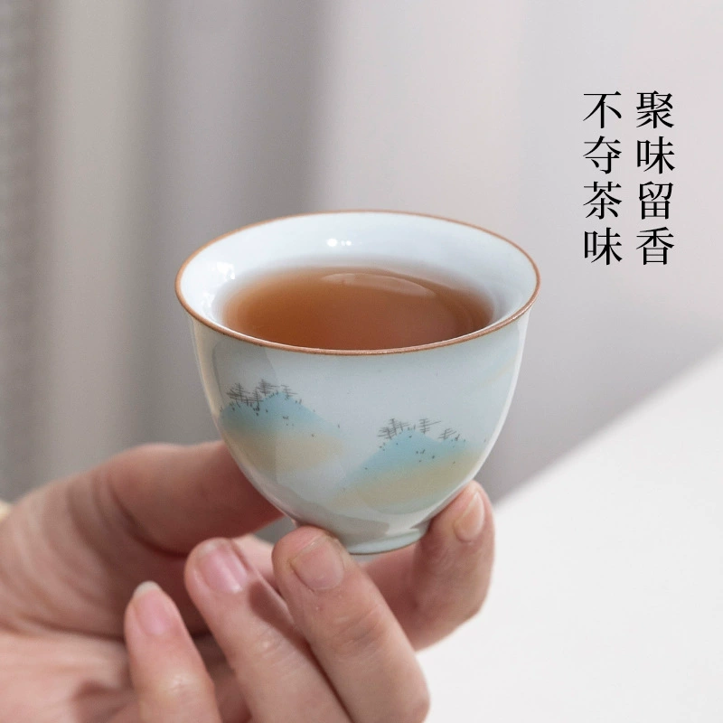 Qianli Jiangshan керамическая чайная чашка, персональная мастерская чашка, домашний высококлассный кунг-фу чайный набор, одиночная чайная чашка