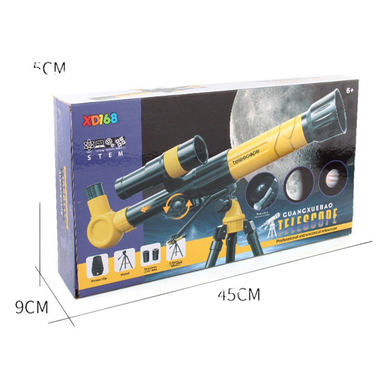 Telescopio astronómico infantil transfronterizo HD espejo de ampliación telescopio científico telescopio de búsqueda de estrellas juguetes al por mayor