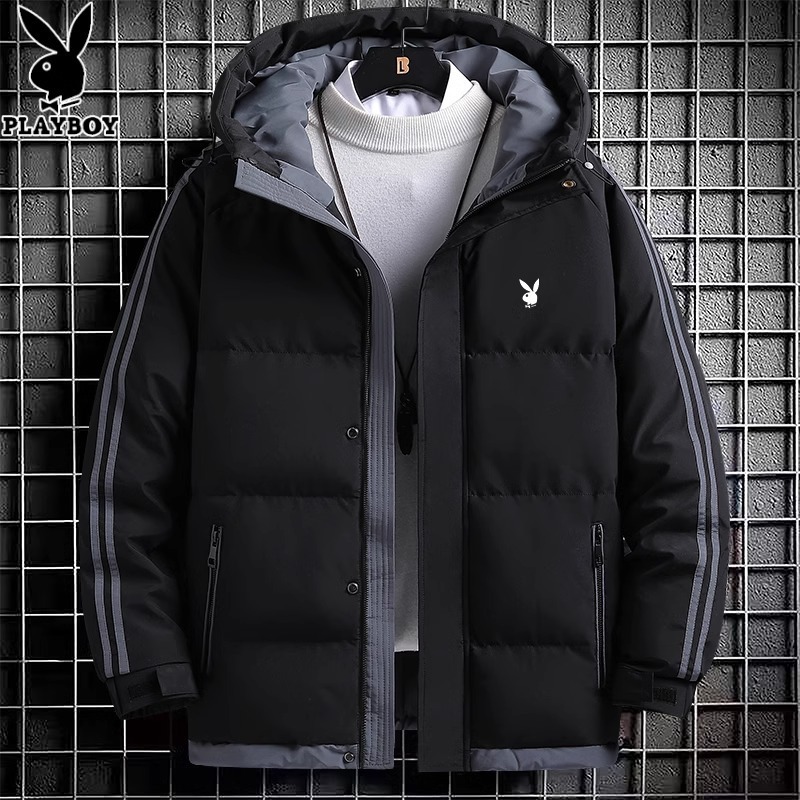 Tejido de alta densidad perfilado chaqueta de plumón hombre ropa de invierno vintage a prueba de viento engrosado chaqueta de herramientas de invierno de negocios ocio