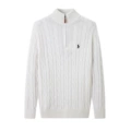 Half zip sweater white black label
