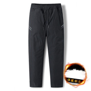 Down Pants Men's Outer Wear Thickened Sports Casual Pants Straight White Duck Down Winter Windproof Cold-proof Warm Cotton Pants