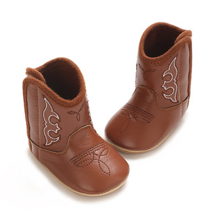 Cute Comfortable Baby Girl Boots, Soft Warm and Wool Indoor Walking Boots, Autumn and Winter