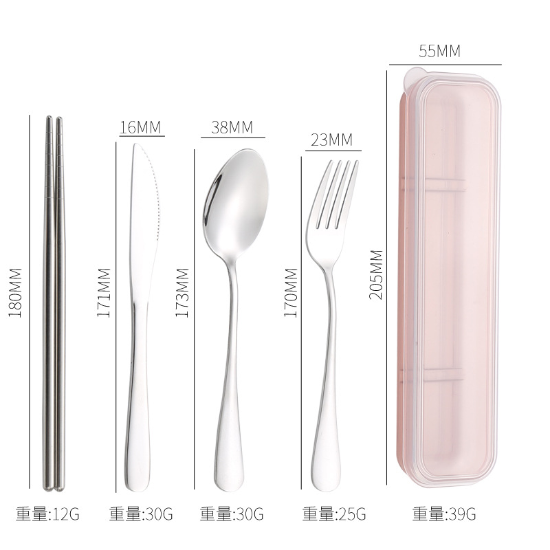 Cuchillo y tenedor de cubierta de acero inoxidable transfronterizo cuchillo y tenedor de tres piezas hotel cuchillo y tenedor de filete de comida occidental conjunto portátil regalos