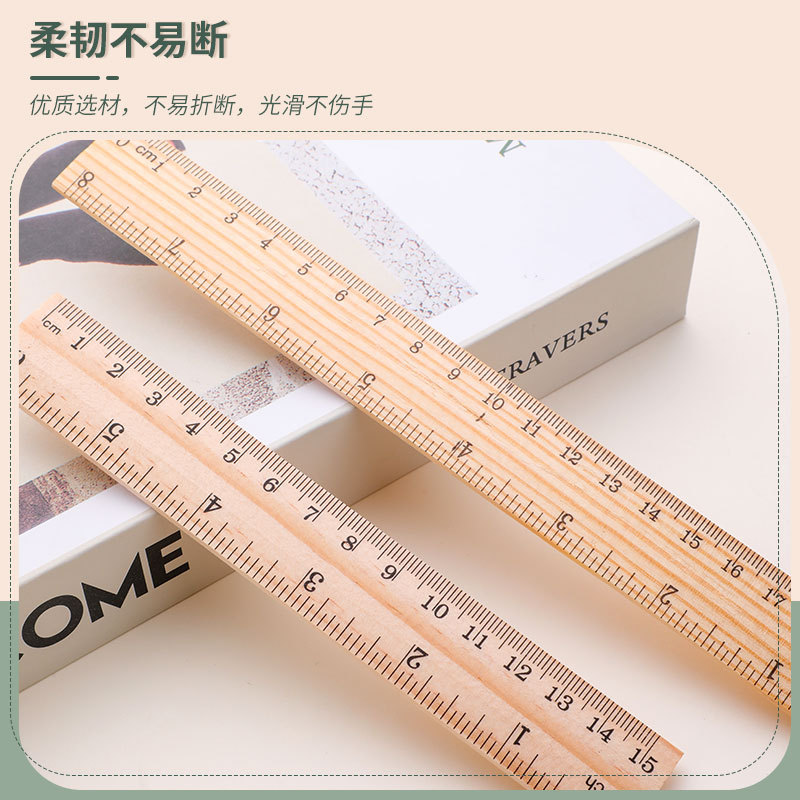 Regla regla de madera 15cm-30cm ayudas didácticas regla de madera Sastre Escala doble sola escala logotipo impreso
