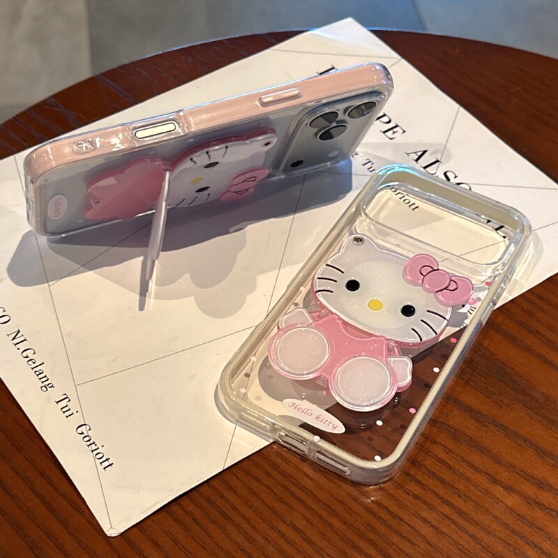 Contrasting Color Two-In-One Polka Dot Kt Cat Phone Case Suitable for Huawei P90Promax/Mate80/Nova15/Honor 6 Contrasting Color Two-In-One Polka Dot Kt Cat Phone Case Suitable for Huawei P90Promax/Mate80/Nova15/Honor 6