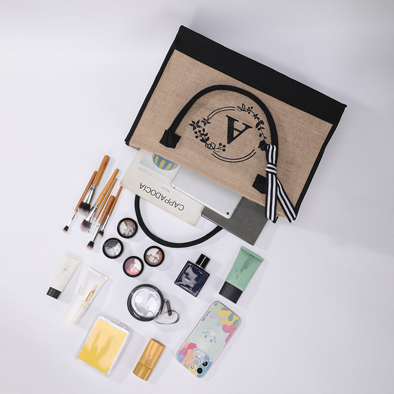 jute indkøbstaske, håndholdt taske_voghion.com