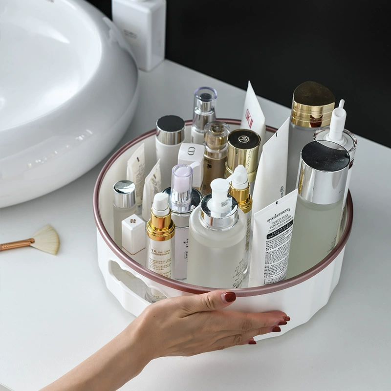 Rotating rack Matteries, kitchen seasoning bottle cosmetics, storage box can turn the rotatable multi -function tray